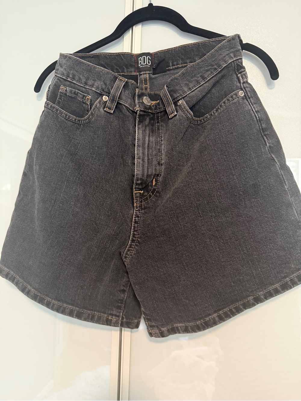 BDG High-Rise Black Denim Shorts